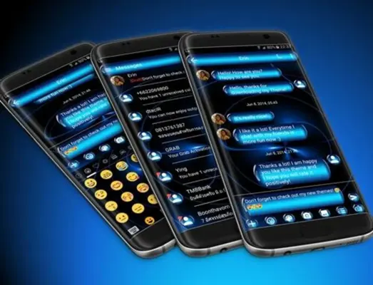 SMS Messages SpheresBlue Theme android App screenshot 0