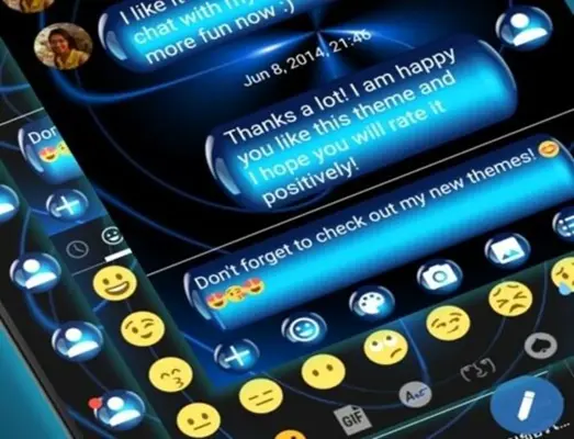 SMS Messages SpheresBlue Theme android App screenshot 1