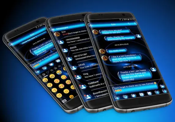 SMS Messages SpheresBlue Theme android App screenshot 6